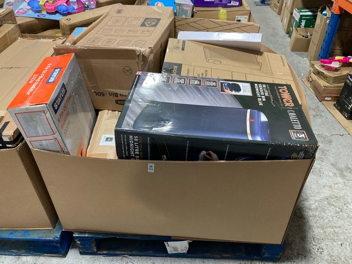 Lot 150  
            Marchington SR15 - Delivery or Collection 

                
PALLET OF ASSORTED ITEMS TO INCLUDE MIDEA OIL FILLED HEATER: LOCATION - B5 (KERBS...