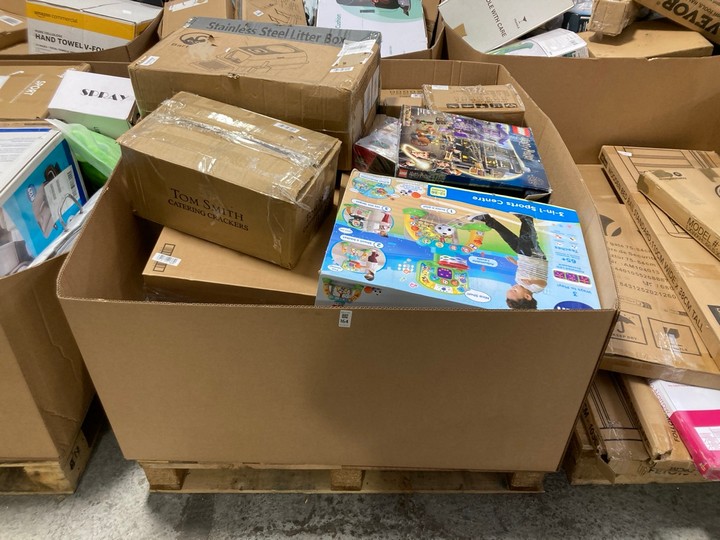 Lot 164  
            Marchington SR15 - Delivery or Collection 

                
PALLET OF ASSORTED ITEMS TO INCLUDE VTECH 3 IN 1 SPORTS CENTRE: LOCATION - B6 (KE...