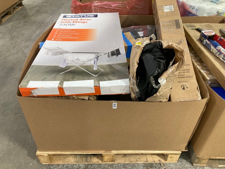Lot 169  
            Marchington SR15 - Delivery or Collection 

                
PALLET OF ASSORTED ITEMS TO INCLUDE STATUS 230W HEATED AIRER WITH WINGS: LOCATION...