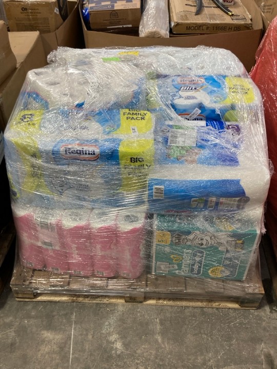 Lot 171  
            Marchington SR15 - Delivery or Collection 

                
PALLET OF ASSORTED TOILET/KITCHEN ROLLS TO INCLUDE PACK OF REGINA BLITZ KITCHEN R...