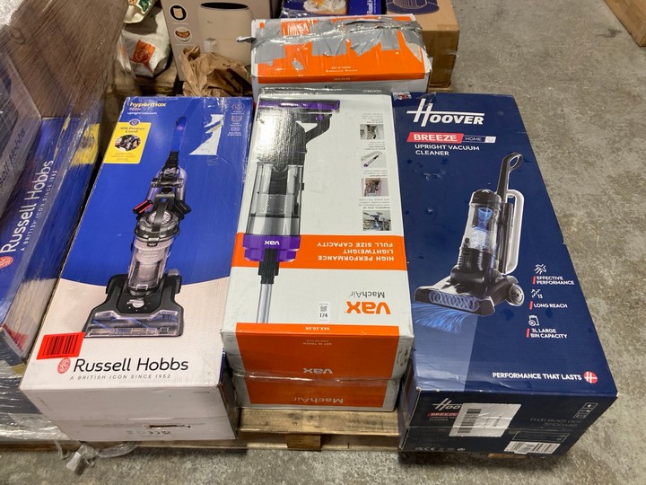 Lot 174  
            Marchington SR15 - Delivery or Collection 

                
PALLET OF ASSORTED HOUSEHOLD ITEMS TO INCLUDE VAX MACH AIR UPRIGHT VACUUM CLEANER...