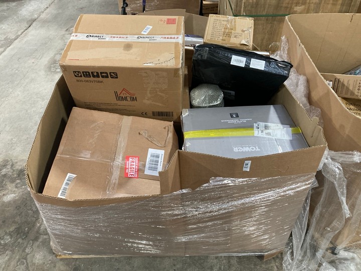 Lot 192  
            Marchington SR15 - Delivery or Collection 

                
PALLET OF ASSORTED ITEMS TO INCLUDE TOWER 20L MANUAL MICROWAVE IN BLACK: LOCATION...