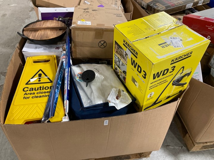 Lot 210  
            Marchington SR15 - Delivery or Collection 

                
PALLET OF ASSORTED ITEMS TO INCLUDE KARCHER WD3 MULTI PURPOSE VACUUM CLEANER: LOC...