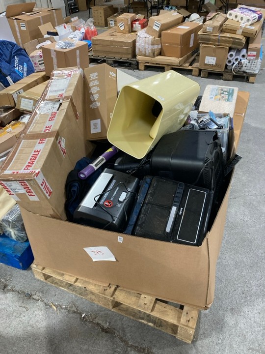 Lot 225  
            Marchington SR15 - Delivery or Collection 

                
PALLET OF ASSORTED HOUSEHOLD ITEMS TO INCLUDE SWAN SENSOR BIN IN CREAM: LOCATION ...