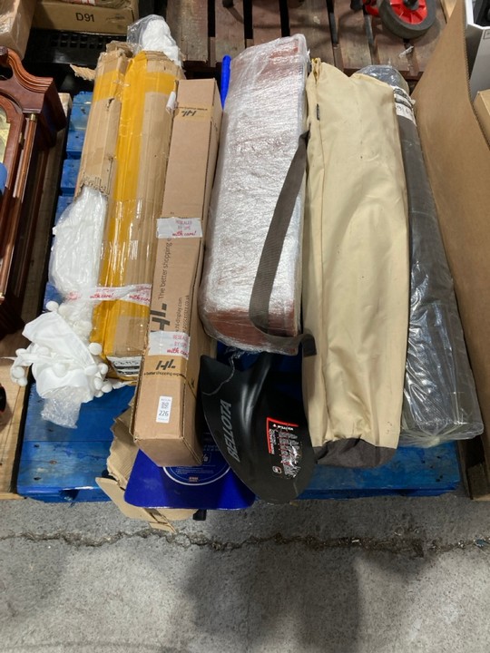 Lot 226  
            Marchington SR15 - Delivery or Collection 

                
PALLET OF ASSORTED ITEMS TO INCLUDE BELLOTA SHOVEL IN BLACK: LOCATION - A4 (KERBS...