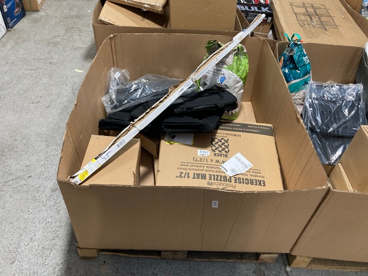 Lot 297  
            Marchington SR15 - Delivery or Collection 

                
PALLET OF ASSORTED ITEMS TO INCLUDE PROSOURCE EXERCISE PUZZLE MAT: LOCATION - A7 ...