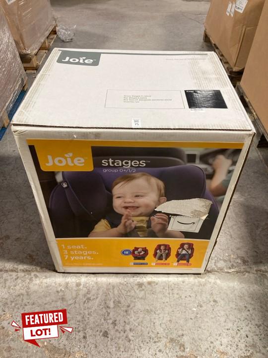 Lot 75  
            Marchington SR15 - Delivery or Collection 

                
JOIE STAGES GROUP 0+/1/2 CAR SEAT IN COAL - ORIGINAL RRP £100.00: LOCATION - B1