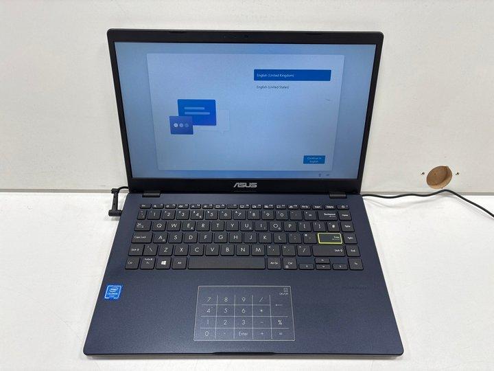 Lot 100  
            Marchington - Parcel Delivery Only 

                
ASUS E410MA 64GB LAPTOP IN BLUE: MODEL NO RTL8821CE (WITH CHARGING CABLE & LAPTOP...
