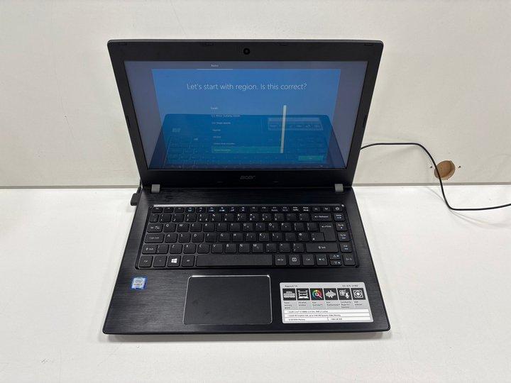 Lot 101  
            Marchington - Parcel Delivery Only 

                
ACER ASPIRE E 14 1TB LAPTOP IN BLACK: MODEL NO N16Q1 (WITH CHARGING CABLE & LAPTO...