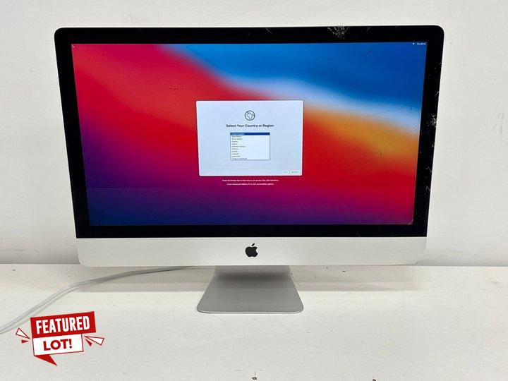 Lot 114  
            Marchington - Parcel Delivery Only 

                
APPLE IMAC (27-INCH, FOUR PORTS) 1TB PC IN SILVER: MODEL NO A1419 (WITH POWER CAB...