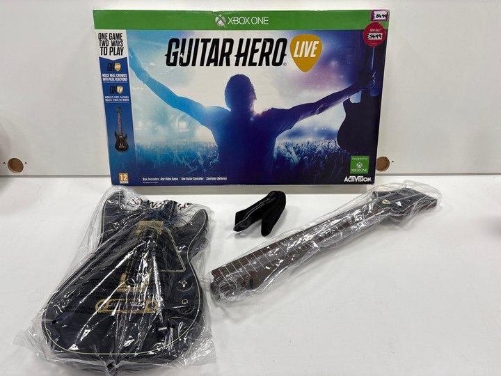 Lot 134  
            Marchington - Parcel Delivery Only 

                
ACTIVISION XBOX ONE GUITAR HERO LIVE CONTROLLER GAMING ACCESSORY IN BLACK. (IN BO...
