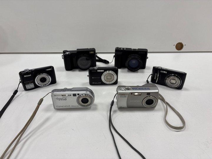 Lot 153  
            Marchington - Parcel Delivery Only 

                
BOX OF X7 ASSORTED DIGITAL CAMERAS. (TO INCLUDE NIKON COOLPIX) [JPTM151381]