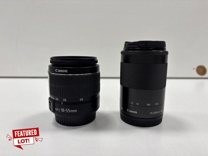 Lot 155  
            Marchington - Parcel Delivery Only 

                
BOX OF ASSORTED CAMERA LENSES. (TO INCLUDE CANON EF-S 18-55MM & CANON EF-M 55-200...