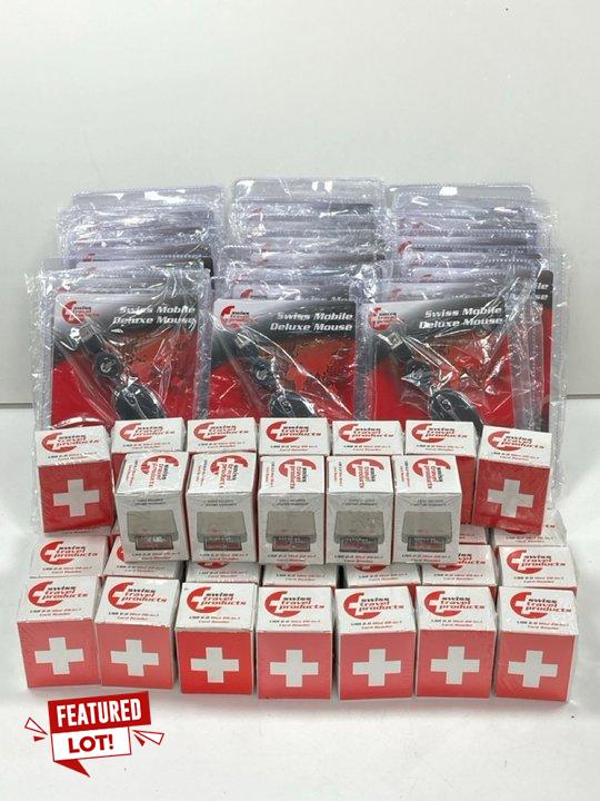 Lot 230  
            Marchington - Parcel Delivery Only 

                
SWISS TRAVEL PRODUCTS SWISS MOBILE DELUXE MOUSE PC ACCESSORIES. (20 X UNITS, SWIS...