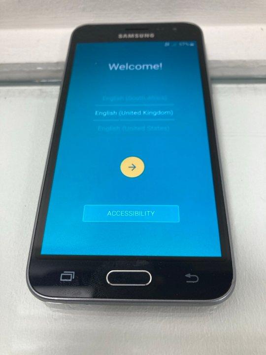 Lot 24  
            Marchington - Parcel Delivery Only 

                
SAMSUNG GALAXY J3 (2016) 8GB SMARTPHONE IN GREY: MODEL NO SM-J320FN (UNIT ONLY) [...