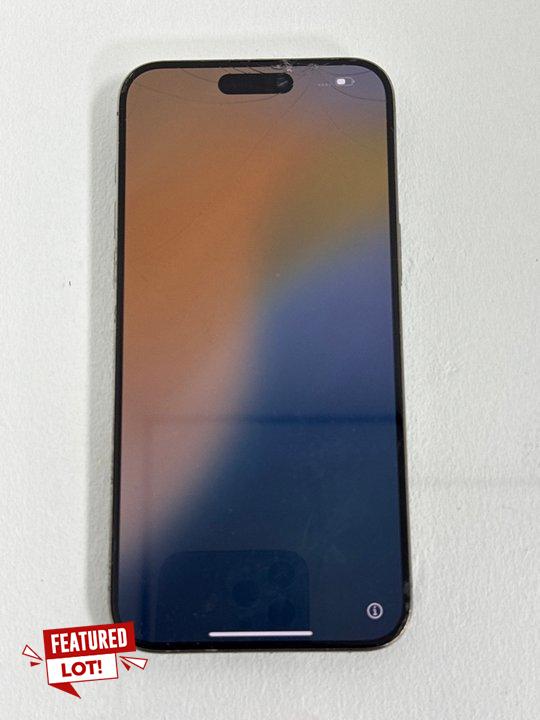 Lot 2  
            Marchington - Parcel Delivery Only 

                
APPLE IPHONE 15 PRO MAX 256GB SMARTPHONE IN NATURAL TITANIUM: MODEL NO A3106 (UNI...