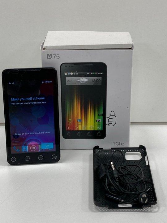 Lot 51  
            Marchington - Parcel Delivery Only 

                
DREAMTECH IDREAM A75 4 GB SMARTPHONE IN BLACK. (WITH BOX) [JPTM151230]