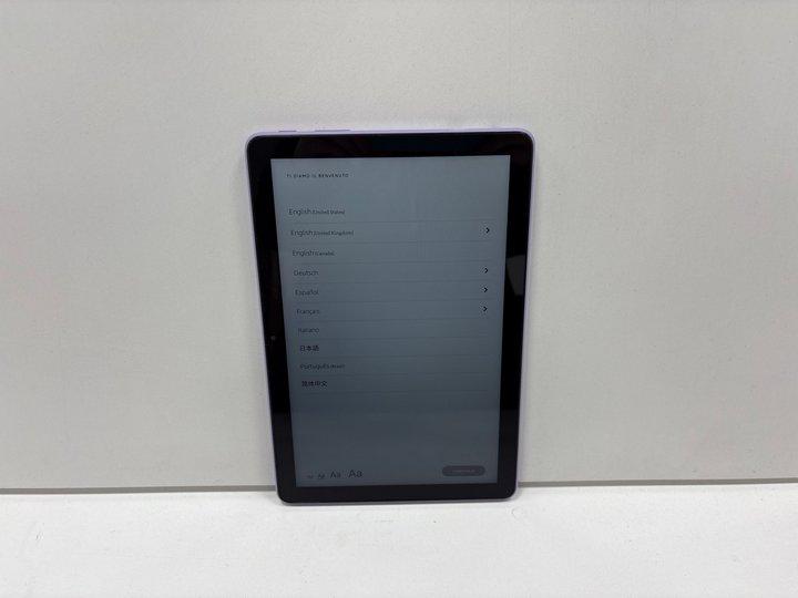 Lot 61  
            Marchington - Parcel Delivery Only 

                
 FIRE HD 10 (13TH GEN) 32GB TABLET WITH WIFI IN PURPLE: MODEL NO TG425K (UNIT ONL...