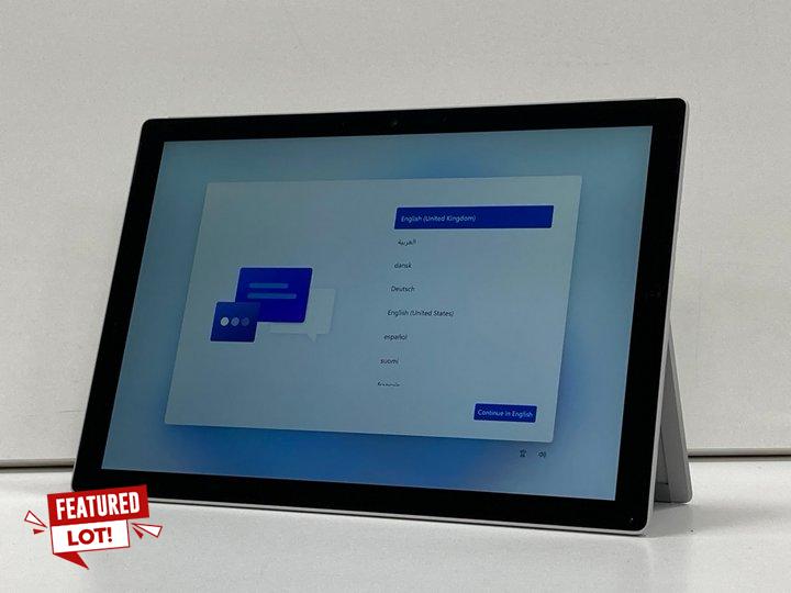 Lot 76  
            Marchington - Parcel Delivery Only 

                
MICROSOFT SURFACE PRO 7 TABLET 256 GB PC IN PLATINUM: MODEL NO 1866 (WITH MAINS P...