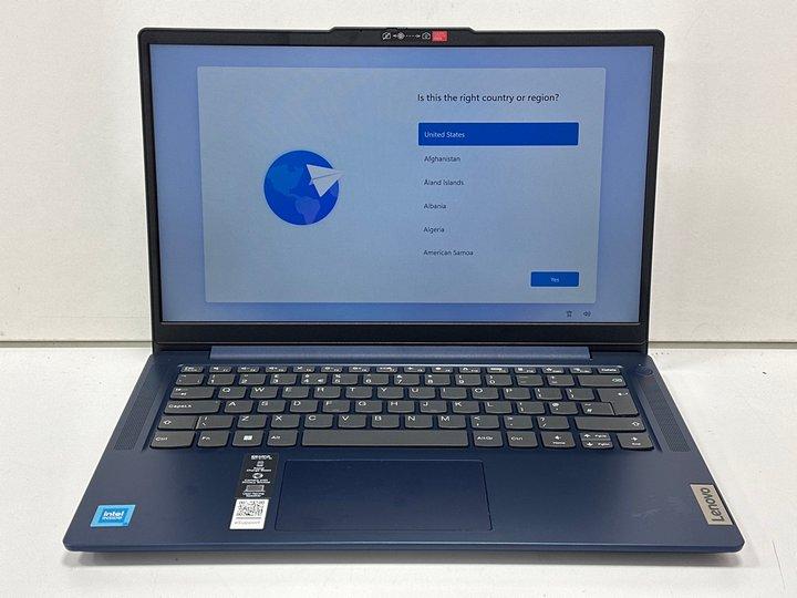 Lot 99  
            Marchington - Parcel Delivery Only 

                
LENOVO IDEAPAD SLIM 3 128 GB LAPTOP IN ABYSS BLUE: MODEL NO 14IAN8 (WITH BOX & MA...