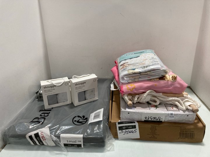 Lot 1028  
            Marchington SR12 - Parcel Delivery Only 

                
QTY OF ASSORTED BABY ITEMS TO INCLUDE 2 X SHNUGGLE AIR LITE CRIB FITTED SHEETS IN...