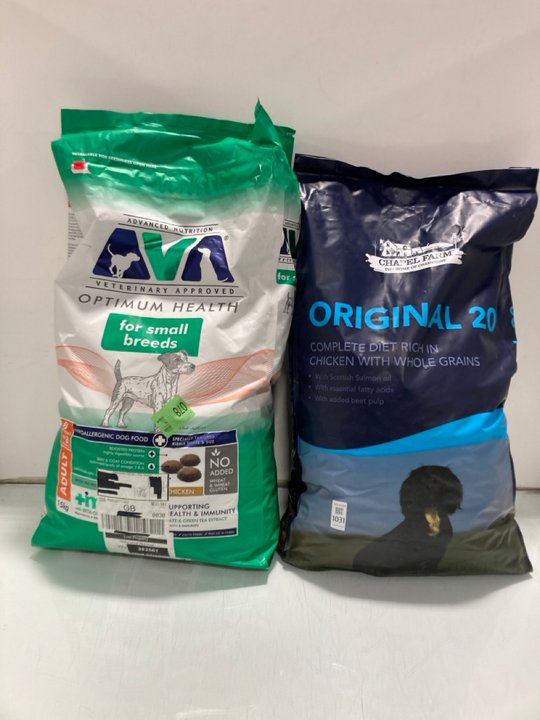 Lot 1031  
            Marchington SR12 - Parcel Delivery Only 

                
PACK OF CHAPEL FARM 15KG ORIGINAL 20 ADULT DOG BISCUITS - BBE 10/26 TO ALSO INCLU...