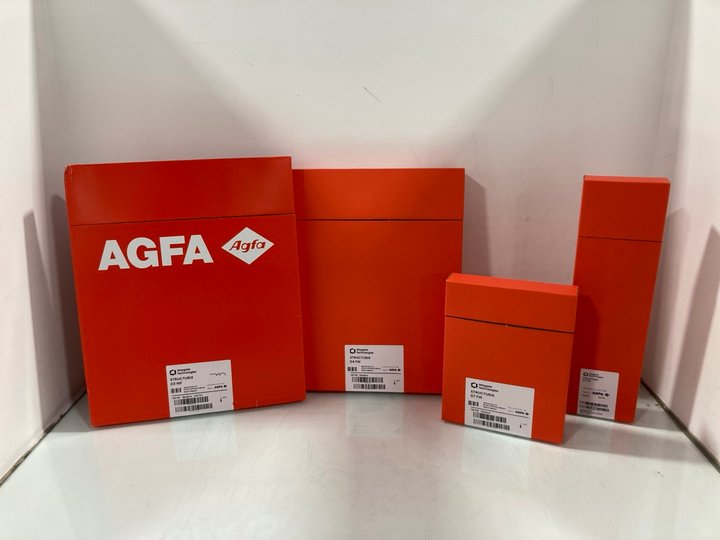 Lot 1035  
            Marchington SR12 - Parcel Delivery Only 

                
BOX OF 4 X ASSORTED WAYGATE TECHNOLOGIES STRUCTURIX INDUSTRIAL X-RAY FILM IN VARI...