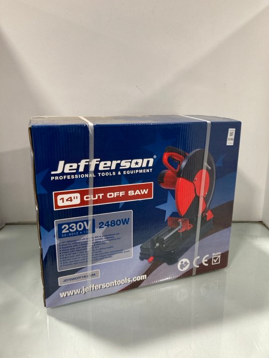 Lot 1046  
            Marchington SR12 - Parcel Delivery Only 

                
JEFFERSON 14" CUT OF SAW - MODEL JEFSWCFF14-230A - ORIGINAL RRP £238.99 - (18+ ID...