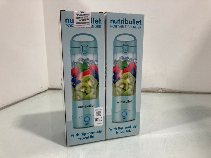 Lot 1053  
            Marchington SR12 - Parcel Delivery Only 

                
2 X NUTRIBULLET PORTABLE BLENDERS: LOCATION - E12