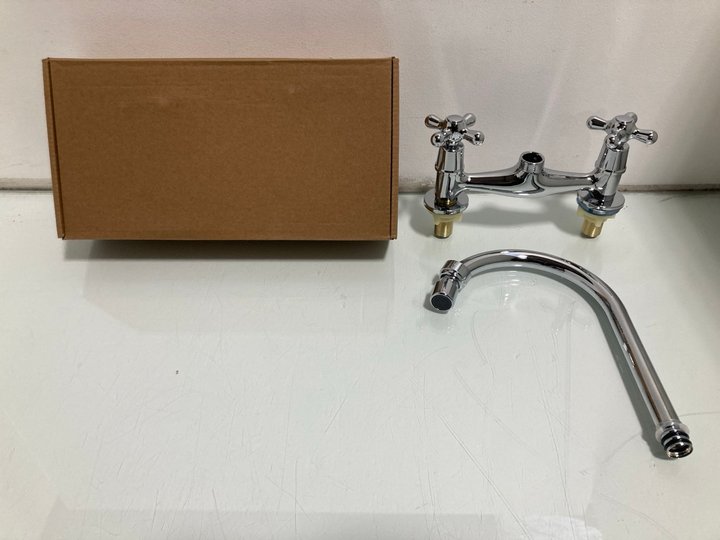 Lot 106  
            Marchington SR12 - Parcel Delivery Only 

                
VICTORIAN BATH TAP SET IN STAINLESS STEEL: LOCATION - J4