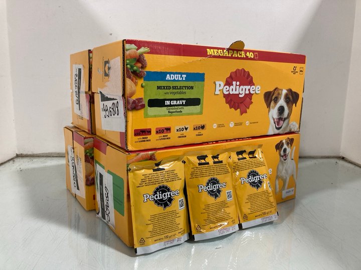 Lot 1072  
            Marchington SR12 - Parcel Delivery Only 

                
4 X BOXES OF PEDIGREE MEGAPACK MIXED SELECTION IN GRAVY DOG FOOD - BBE 1/27: LOCA...