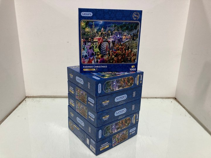 Lot 1081  
            Marchington SR12 - Parcel Delivery Only 

                
QTY OF GIBSONS FARMER CHRISTMAS PUZZLES 1000 PIECES: LOCATION - E11