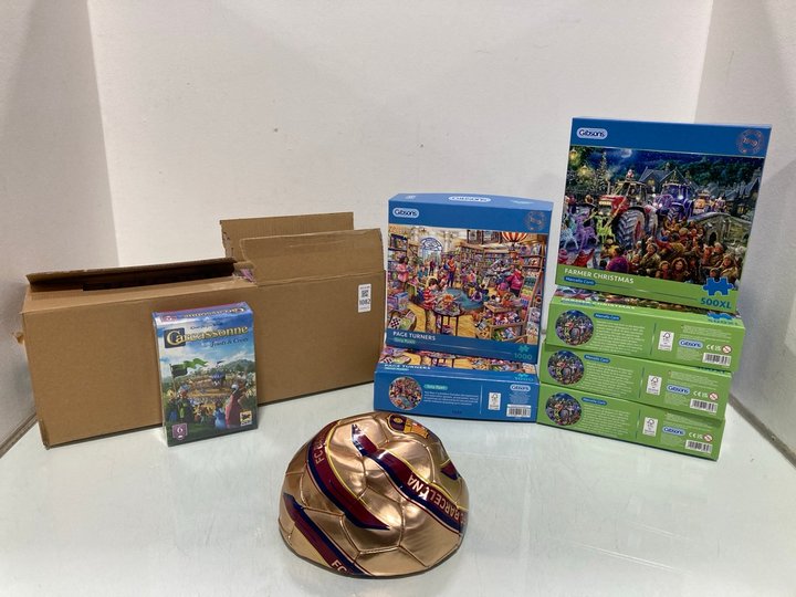 Lot 1082  
            Marchington SR12 - Parcel Delivery Only 

                
QTY OF ASSORTED CHILDRENS ITEMS TO INCLUDE GIBSONS PAGE TURNERS PUZZLE 1000 PIECE...