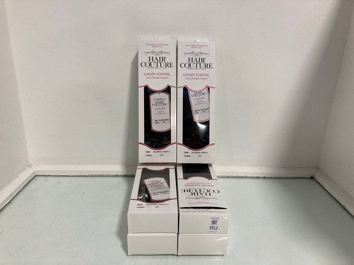 Lot 1152  
            Marchington SR12 - Parcel Delivery Only 

                
QTY OF HAIR COUTURE LUXURY PONYTAILS: LOCATION - E7