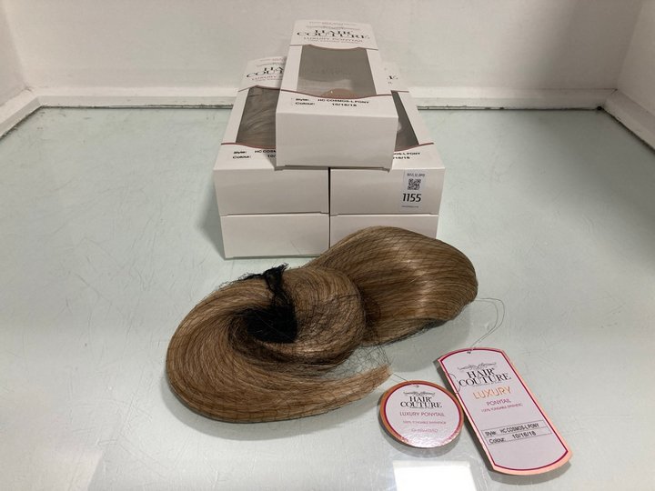 Lot 1155  
            Marchington SR12 - Parcel Delivery Only 

                
QTY OF HAIR COUTURE LUXURY PONYTAILS: LOCATION - E7