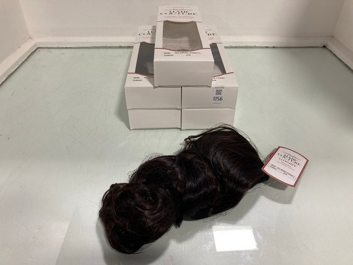 Lot 1156  
            Marchington SR12 - Parcel Delivery Only 

                
QTY OF HAIR COUTURE LUXURY PONYTAILS: LOCATION - E7