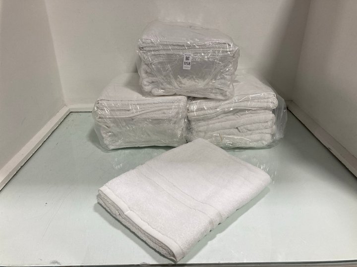 Lot 1158  
            Marchington SR12 - Parcel Delivery Only 

                
QTY OF 100% COTTON TERRY BATH TOWELS IN WHITE: LOCATION - E7