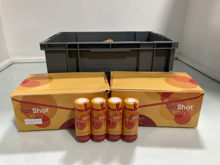 Lot 1159  
            Marchington SR12 - Parcel Delivery Only 

                
QTY OF TAN SHOT XTRA WITH COQ10 & BETA CAROTENE 60ML - BB: 08/27: LOCATION - E7