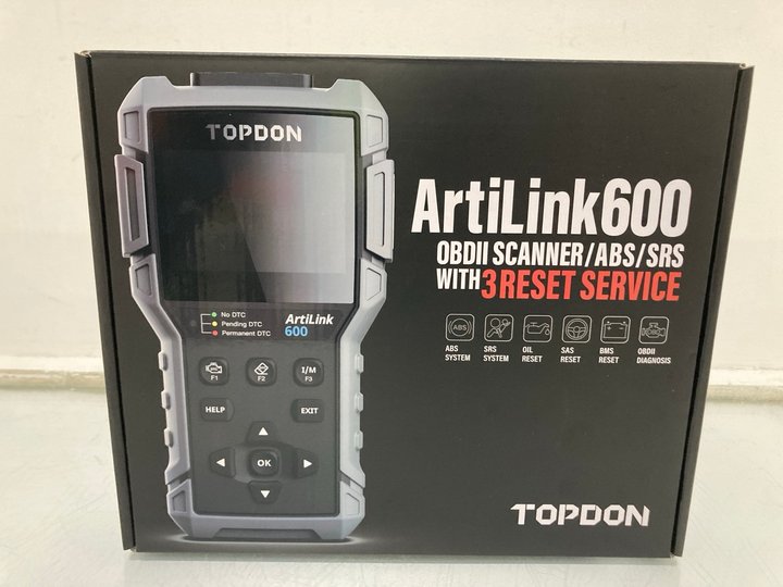 Lot 1177  
            Marchington SR12 - Parcel Delivery Only 

                
TOPDON ARTILINK 600 OBDII SCANNER/ABS/SRS WITH 3 RESET SERVICE - ORIGINAL RRP: £1...