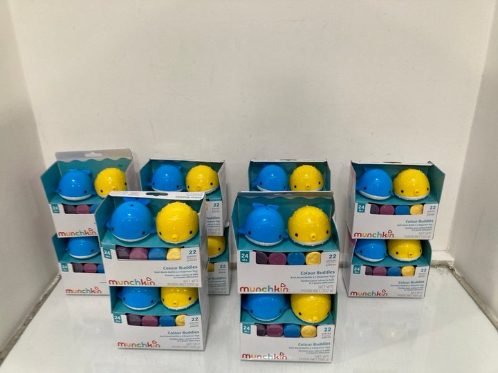 Lot 1191  
            Marchington SR12 - Parcel Delivery Only 

                
QTY OF MUNCHKIN COLOUR BUDDIES BATH BOMB REFILLS AND DISPENSERS: LOCATION - E6