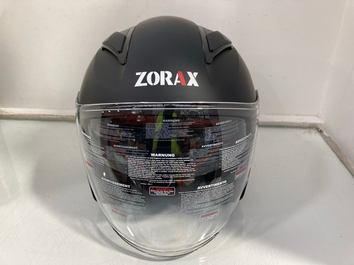 Lot 1197  
            Marchington SR12 - Parcel Delivery Only 

                
ZORAX OPEN FACE HELMET IN MATT BLACK - SIZE: 3XL: LOCATION - E5