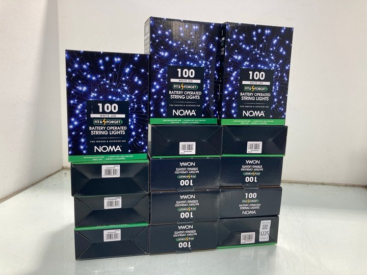 Lot 1225  
            Marchington SR12 - Parcel Delivery Only 

                
QTY OF NOMA 100 BATTERY OPERATED STRING LIGHTS: LOCATION - E4