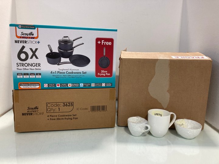 Lot 1233  
            Marchington SR12 - Parcel Delivery Only 

                
QTY OF ASSORTED HOUSEHOLD ITEMS TO INCLUDE 2 X SCOVILLE EXPERT NEVERSTICK 4 PIECE...