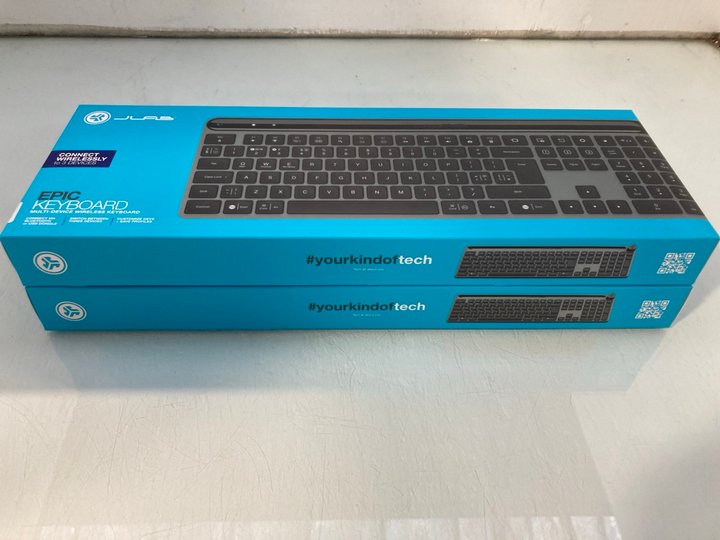Lot 1256  
            Marchington SR12 - Parcel Delivery Only 

                
2 X JLAB EPIC MULTI DEVICE WIRELESS KEYBOARDS: LOCATION - E3