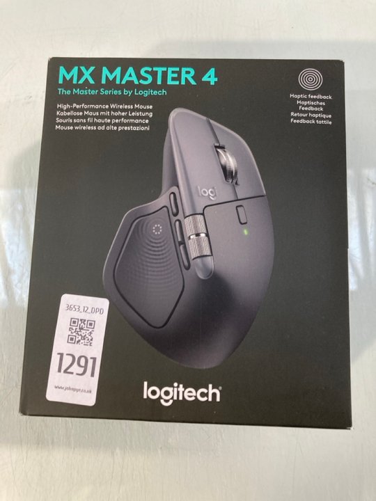 Lot 1291  
            Marchington SR12 - Parcel Delivery Only 

                
LOGITECH MX MASTER 4 HIGH PERFORMANCE WIRELESS MOUSE - ORIGINAL RRP £119.99: LOCA...
