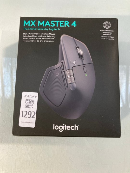 Lot 1292  
            Marchington SR12 - Parcel Delivery Only 

                
LOGITECH MX MASTER 4 HIGH PERFORMANCE WIRELESS MOUSE - ORIGINAL RRP £119.99: LOCA...