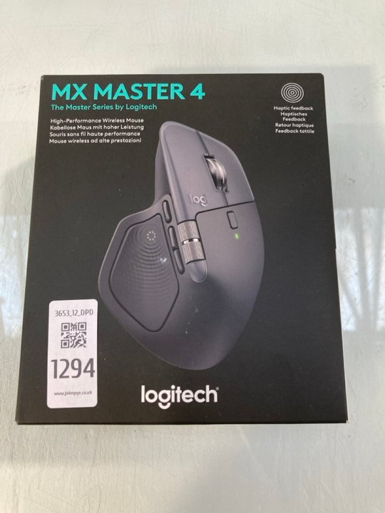 Lot 1294  
            Marchington SR12 - Parcel Delivery Only 

                
LOGITECH MX MASTER 4 HIGH PERFORMANCE WIRELESS MOUSE - ORIGINAL RRP £119.99: LOCA...