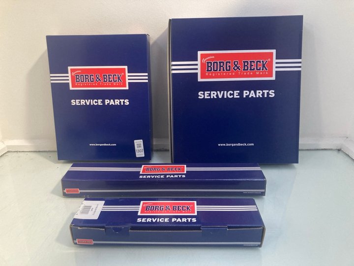 Lot 1307  
            Marchington SR12 - Parcel Delivery Only 

                
4 X ASSORTED VEHICLE COMPONENTS TO INCLUDE BORG & BECK LINK STABILISER FRONT PLS ...