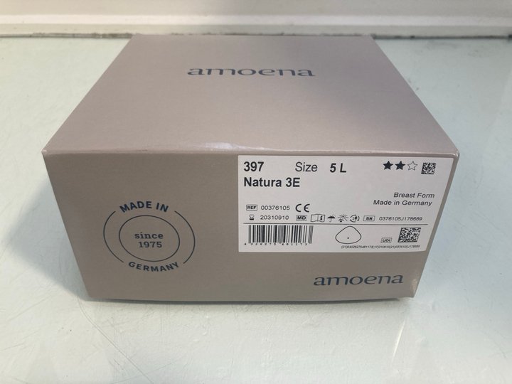 Lot 1328  
            Marchington SR12 - Parcel Delivery Only 

                
AMOENA NATURA 3E SILICONE NATURAL BREAST FORM - SIZE 5L - ORIGINAL RRP: £182.00: ...