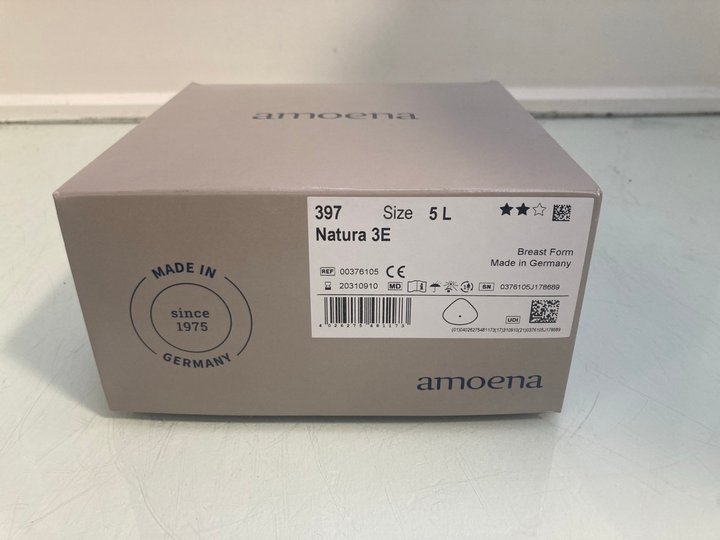 Lot 1329  
            Marchington SR12 - Parcel Delivery Only 

                
AMOENA NATURA 3E SILICONE NATURAL BREAST FORM - SIZE 5L - ORIGINAL RRP: £182.00: ...
